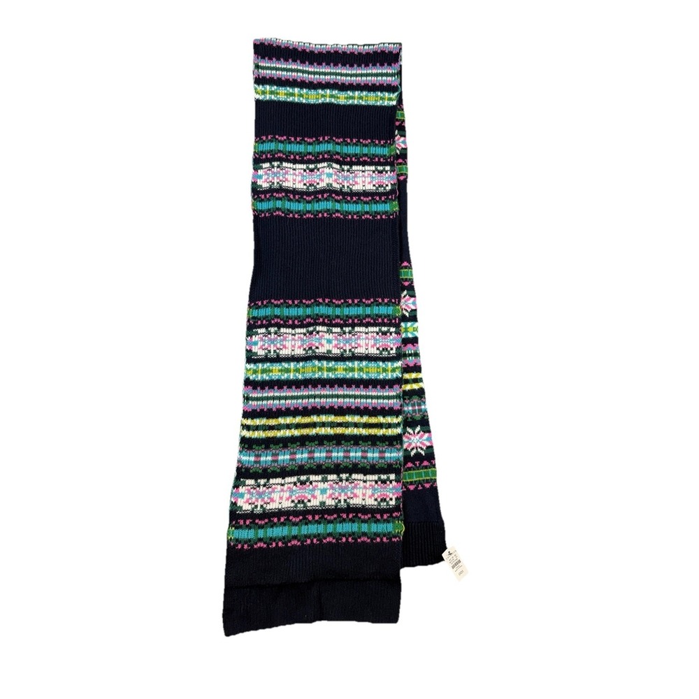 NWT Talbots Merry Fair Isle Scarfp Winter Classic Warm Old Money Preppy Wool Bld